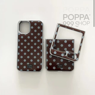 🔥POPPA🔥สไตล์เกาหลี Retro Dots เคสโทรศัพท์ Drop-Resistant สําหรับ iPhone 11 17 16 15 Promax 12 13 14 13 12 PRO 14/15PLUS