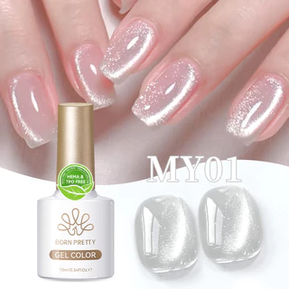 【Local】BORN PRETTY Super Shine White Water Light Cat Eyes เล็บเจลโปแลนด์ Magnetic Soak Off UV LED Varnis กึ่งถาวร
