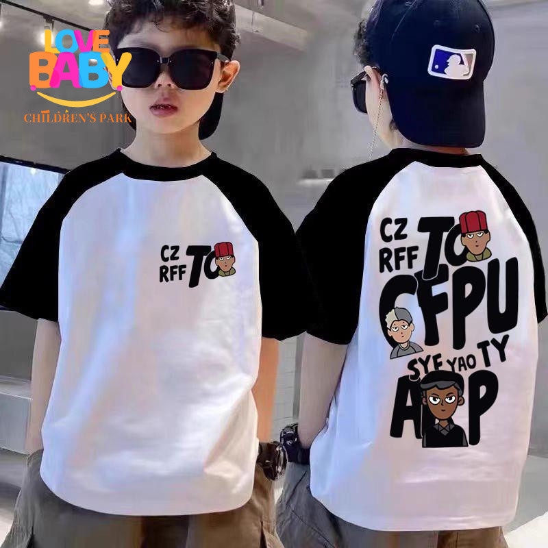 COD lo9 เสื้อยืดเกาหลี แฟชั่นเกาหลี ผ้านิ่มสบาย คอกลมแขนสั้นพิมพ์ลายการ์ตูน ใส่ได้ทั้งเด็กชายและเด็กหญิง จัดส่งจากกรุง