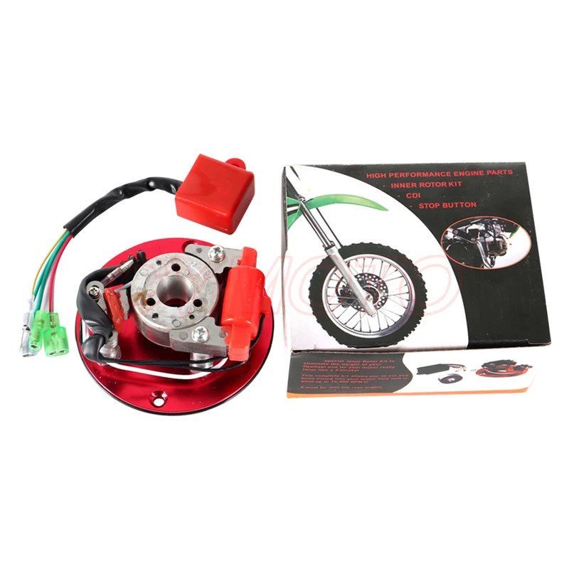 ประสิทธิภาพสูง Racing Magneto Stator พร้อมชุด CDI Universal สําหรับ 50-160cc เครื่องยนต์แนวนอน Pit D