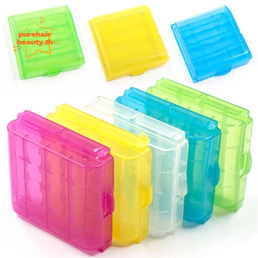 PUREHAIRBEAUTY แบตเตอรี่ Coloful พลาสติกสําหรับ 14500 10440 ที่เก็บแบตเตอรี่