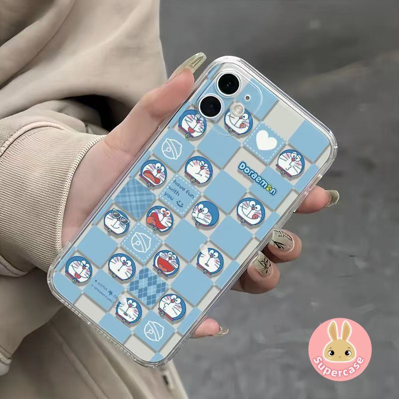 น่ารัก Doraemon Emoji เคสโทรศัพท์สําหรับ iQOO S30 Pro Mini Z9S Z10 Turbo Z9 Turbo Plus Z9X Z8 Z8X Z7