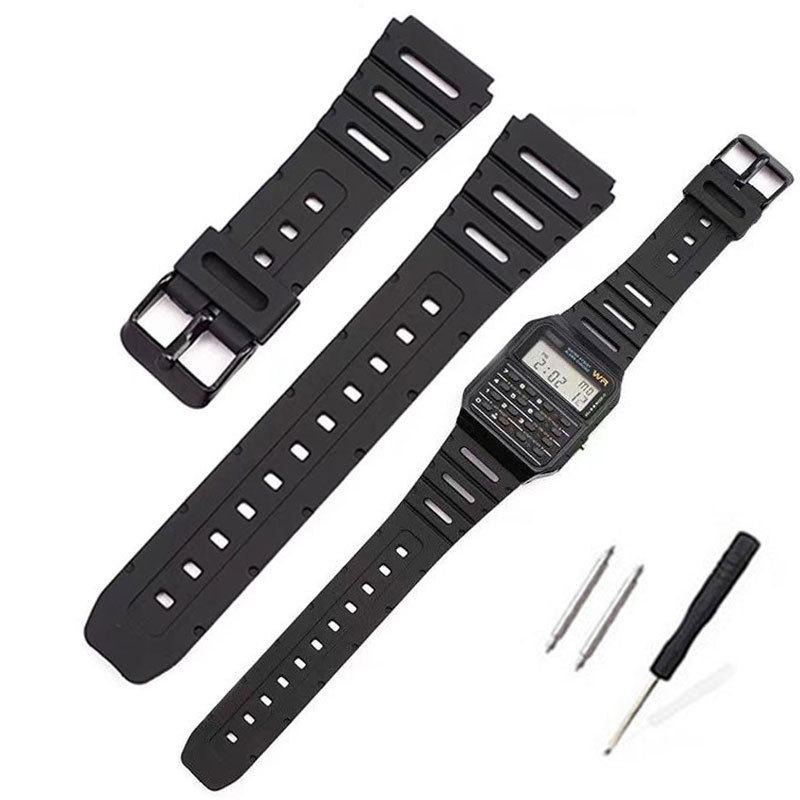 Plastics สายนาฬิกา 18 มม.20 มม.สําหรับ Casio G-SHOCK W-720 W-722 W-741 WL-100 CA-53W CA53 CA-61W นาฬ