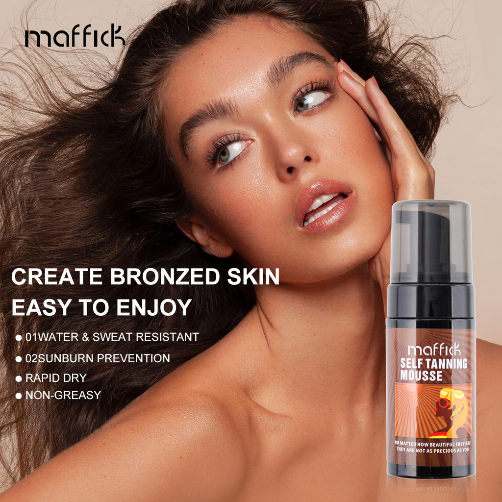 Popular~Exclusive Supply maffick Self-tanning mousse foam for a bronzed complexion, sunless tanning 