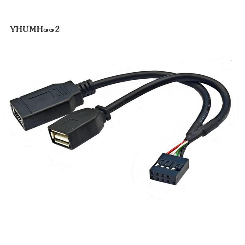 [yhumh002]USB 9PIN to USB + TYPE-E อะแดปเตอร์สาย USB 9PIN to TYPE-E สาย USB แผงด้านหน้าอะแดปเตอร์สาย