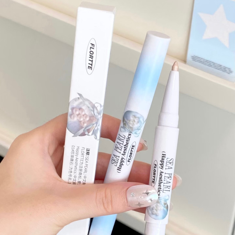 FLORTTE Highlight Contour Pen ปากกาเงาจมูกสองหัว สะดวกสําหรับผู้เริ่มต้น