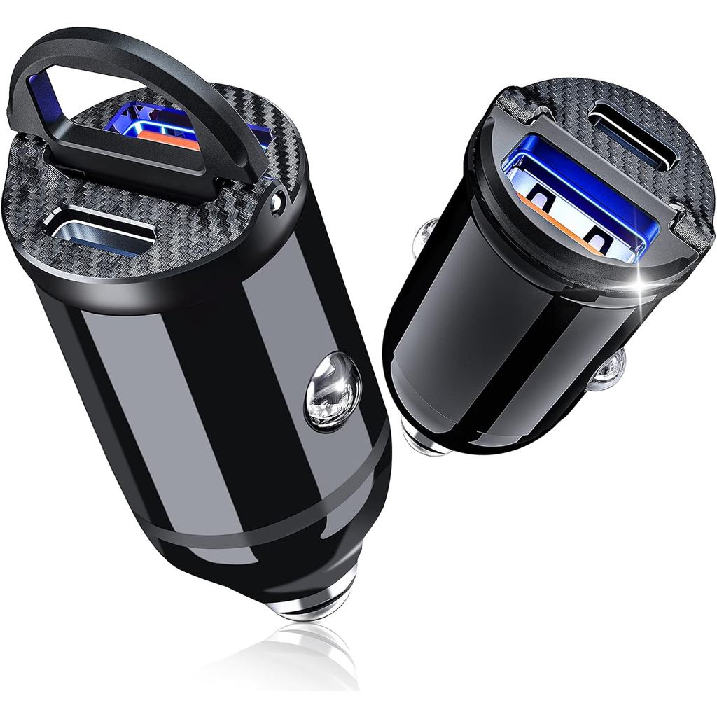 ELECTOP USB C Car Charger, Smallest ไฟแช็ก USB Charger Adapter 30W PD & 30W QC3.0 4.8A Dual Port Fas