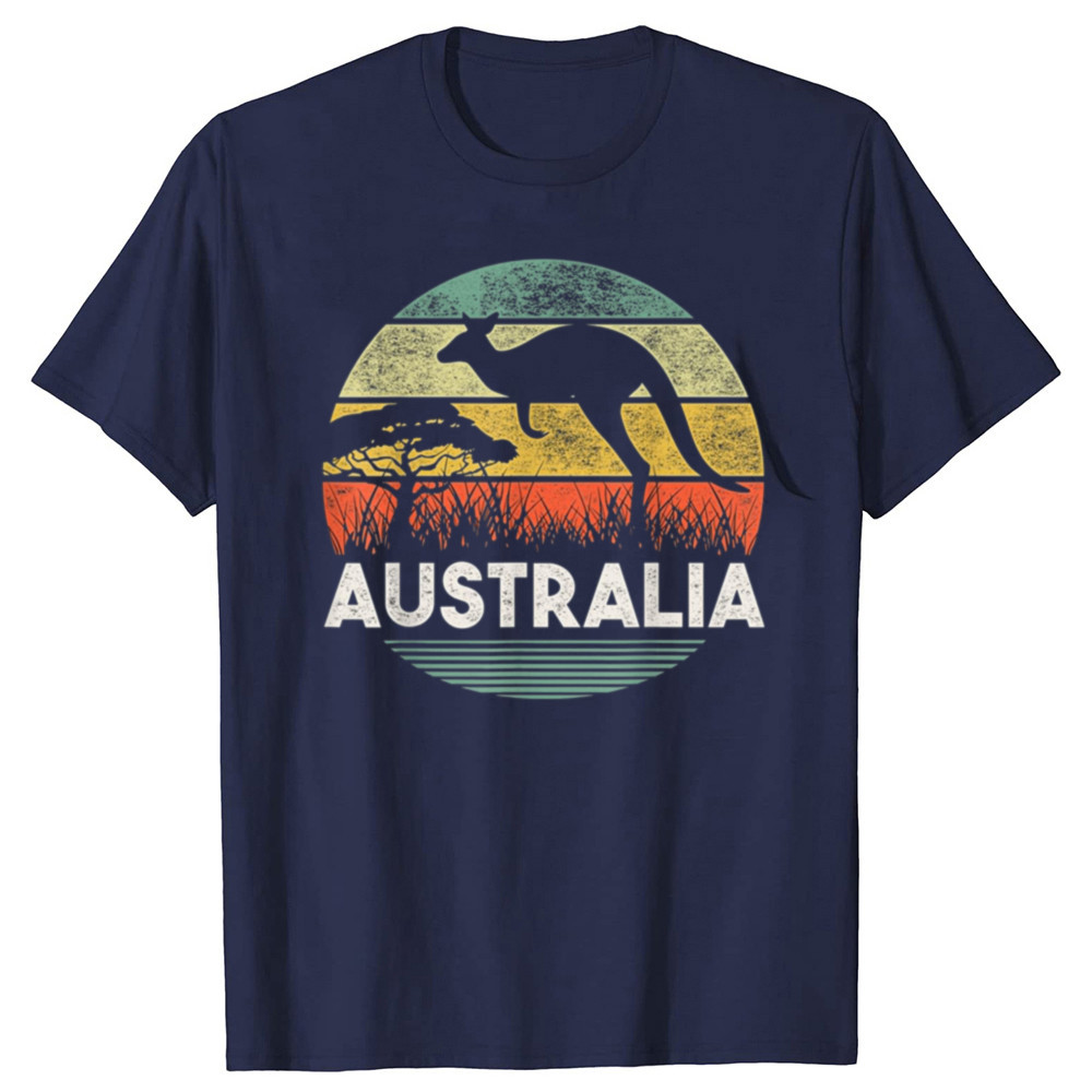 Australia Day Shirt Funny Australian Kangaroo Vintage Gift T-Shirt Men Funky Casual Tops Shirt Cotto