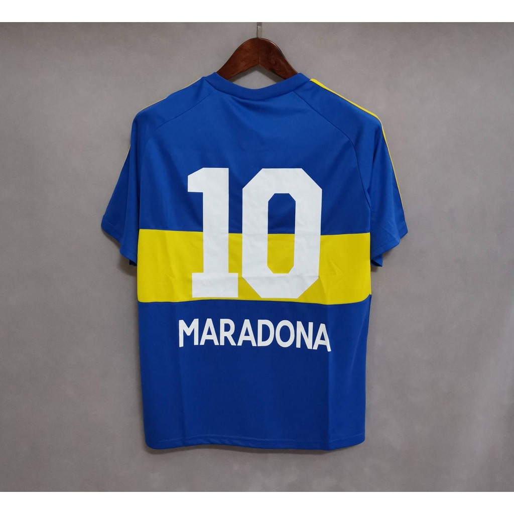 เสื้อฟุตบอลย้อนยุค Boca Juniors MARADONA 10 Home 1981/1982 ชุดเสื้อ