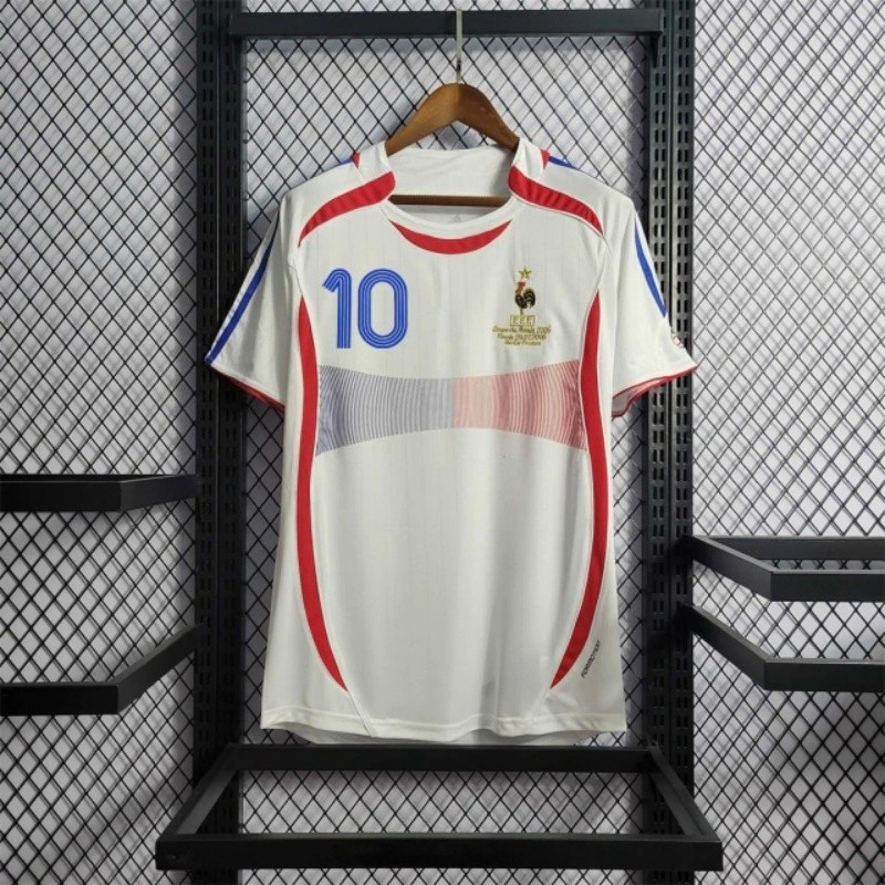 2006 France Away เสื้อฟุตบอล Retro Sports S-2XL