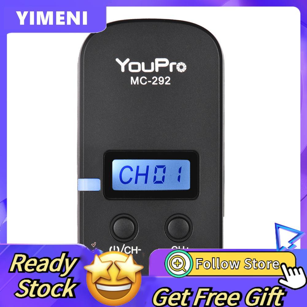 Yimeni-th YouPro MC-292 S2 รีโมทคอนโทรลไร้สาย 2.4G LCD Timer เครื่องส่งสัญญาณชัตเตอร์ตัวรับสัญญาณ 32
