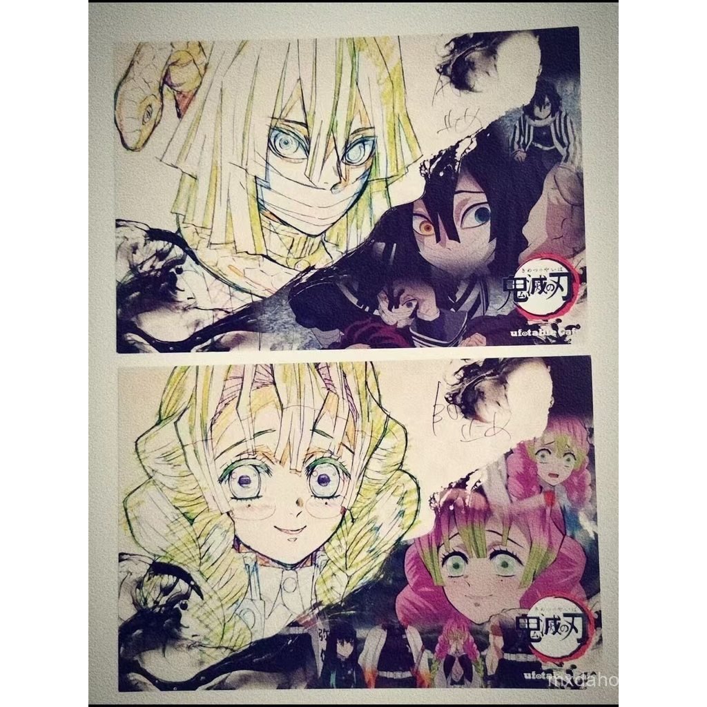 สินค้าจํานวนมากญี่ปุ่น Demon Slayer Blade Ganlu Temple Mili ufotable Cafe ภาพวาดต้นฉบับขนาดใหญ่ Plac