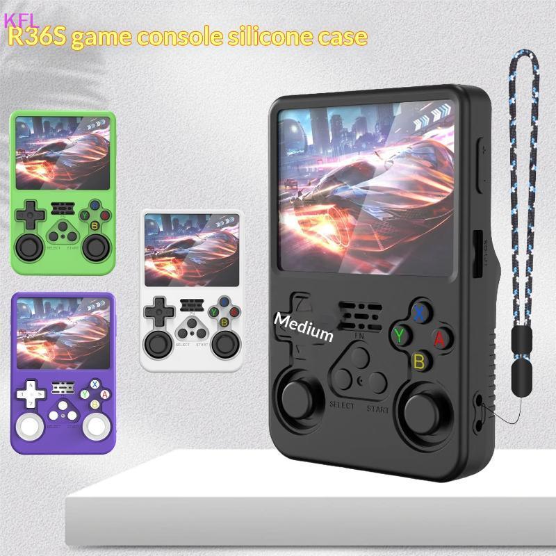 (KFL) เคสซิลิโคนสําหรับคอนโซลเกมมือถือ R36S, 360° Full Cover Shoproof & Anti-Scratch Skin อุปกรณ์เสริมเกมขายร้อน