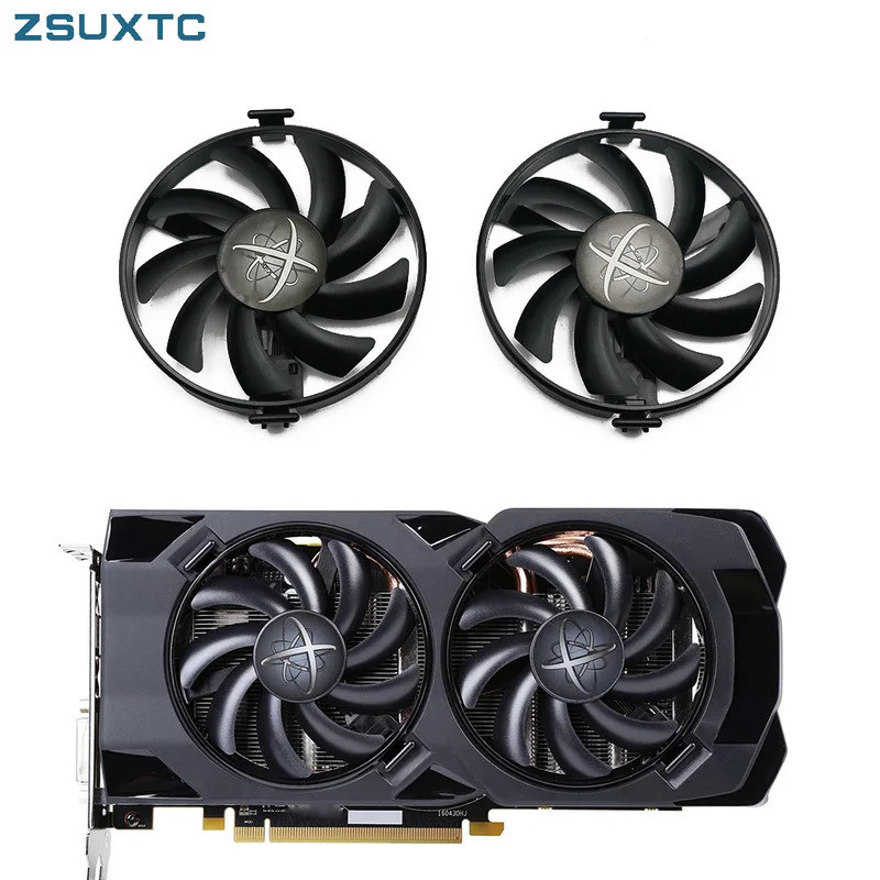 HL FDC10U12S9-C RX480 RX470 RX470D Cooler พัดลมเปลี่ยนสําหรับ XFX Radeon RX 480 470D RS หมาป่าสีดําก