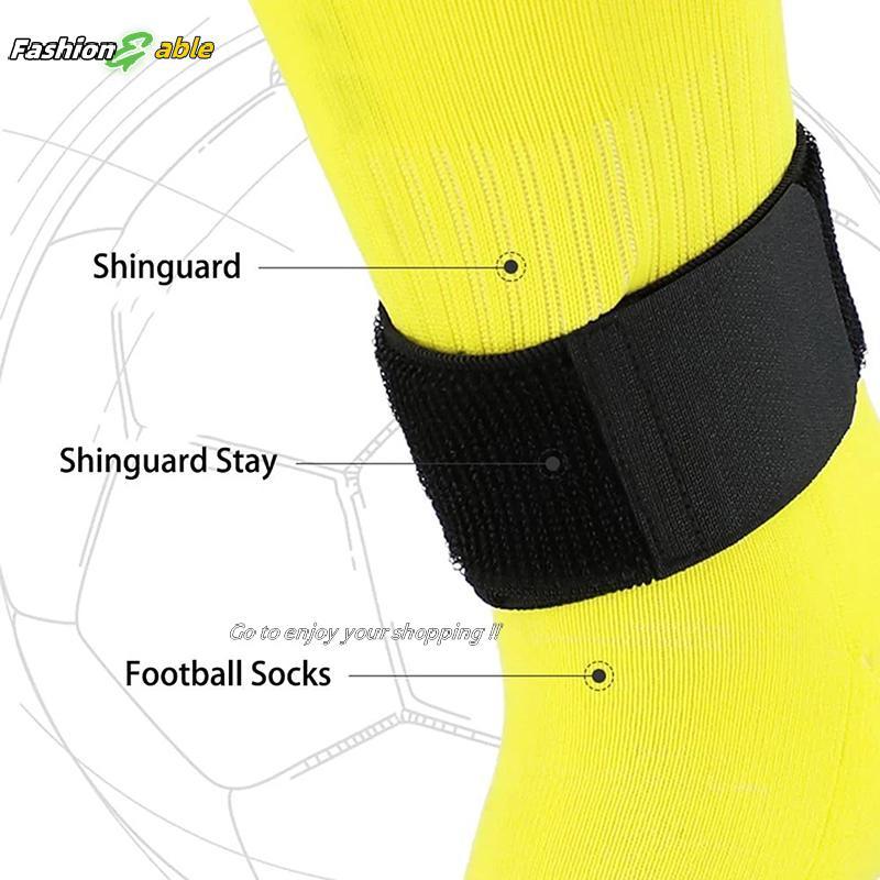 แฟชั่น.shop03 1 คู่ฟุตบอล Shin GUARD สายคล้องคอฟุตบอล Shin GUARD Fixed Bandage เทป Fastener Shinguar