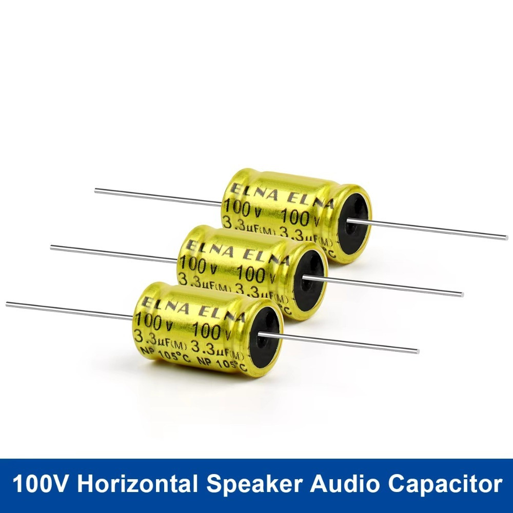 10PCS 100V แนวนอนลําโพงตัวเก็บประจุเสียง Non Polarity ความถี่ Divider Crossover Polypropylene 1UF 1.5UF 2.2UF 3.3UF 4.7UF 6.8UF