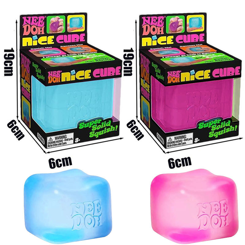 Needoh Nice Cube Pinch Toy super ssolid squishSoft Sensory Squeeze Toy