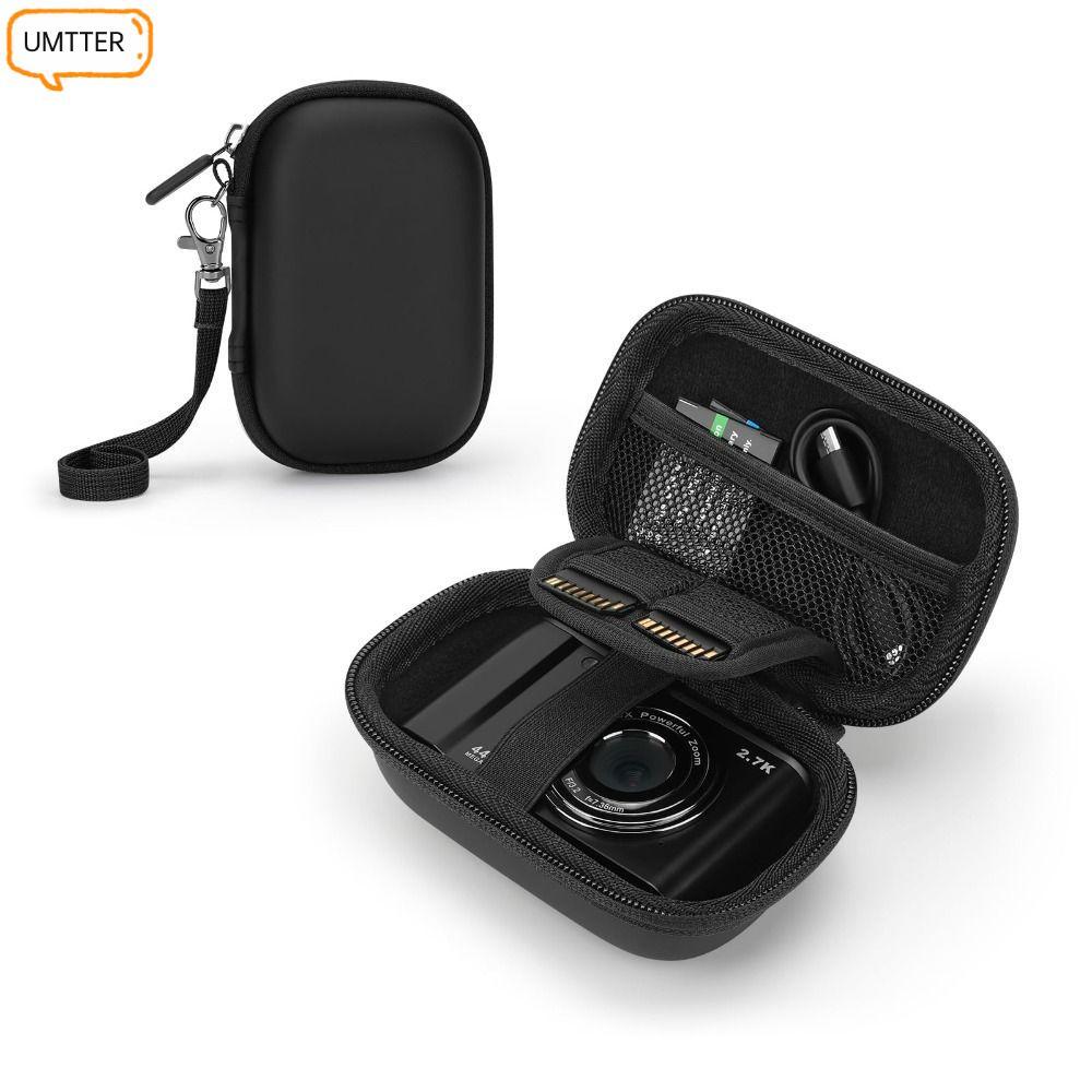 UMTTER ที่เก็บกล้อง, EVA Shell Plush Padding กระเป๋าเดินทาง,แบบพกพากันกระแทกกันน้ําน่ารัก SD Card St