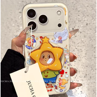 การ์ตูนการ์ตูน Star Magnetic Case Samsung S26 S21 S22 S23 S24 S25 FE Ultra เคสโทรศัพท์ Samsung 23ultra เคสป้องกัน S24 + เคสโทรศัพท์สีขาว