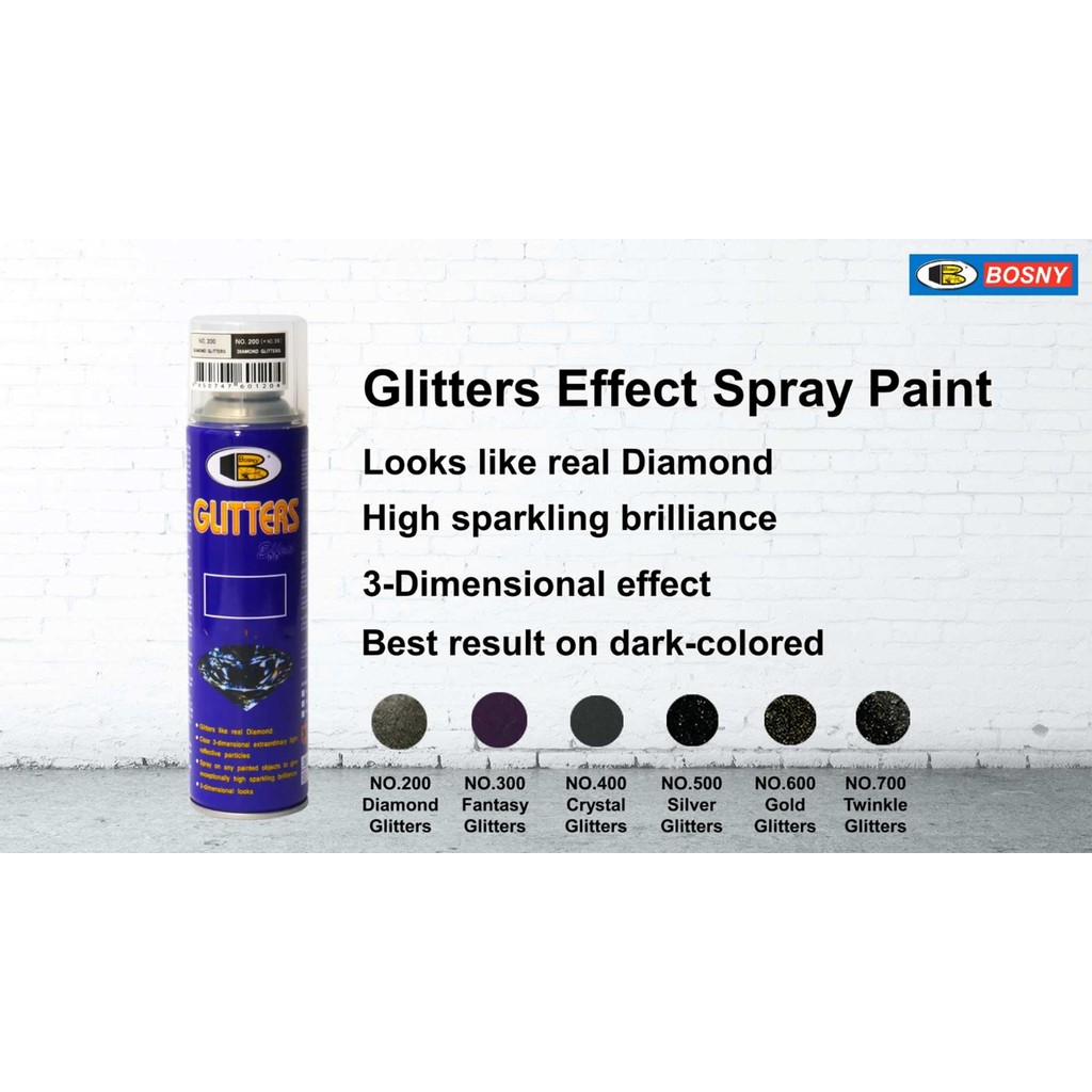 สเปรย์ ประกายเพชร,ประกายรุ้ง,ประกายคริสตัล BOSNY B112 B-112 GLITTERS EFFEKT ประกายมุก bonus