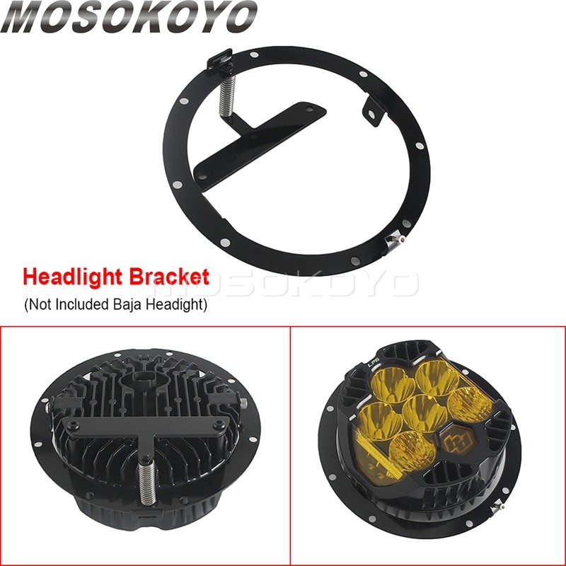MY สําหรับ Baja Designs LP6 ไฟหน้า Bracket Mount 7 "แหวนยึดไฟหน้าสําหรับ Harley Touring Street Glide