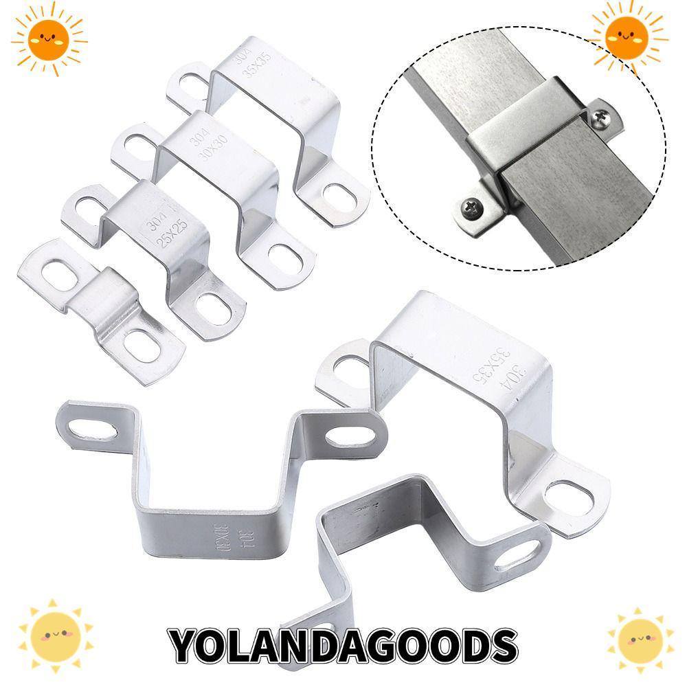 YOLANDAGOODS1 แคลมป์ท่อ Horseback, คลิปกระชับประปา Ohm Tube Card, หัวเข็มขัดยึด 304 สแตนเลส M-รูป U 