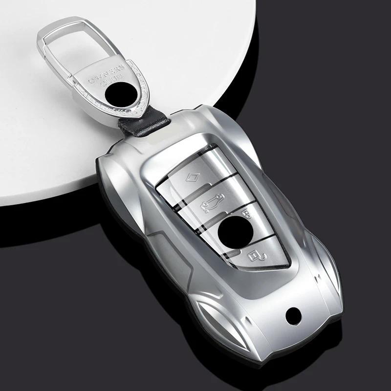 โลหะรถ Remote Key กรณีผู้ถือ Shell Fob สําหรับ BMW 225i 325i 530i 630i 840i 120i X3 X6 X5 X7 X1 i3 X