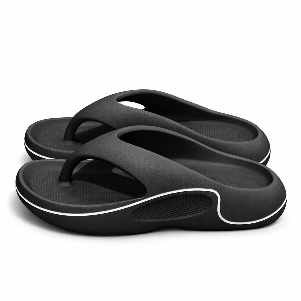 สำหรับผู้ชาย​รองเท้าแตะรองเท้าส้นตึกพื้นนุ่มไม่สึกหรอลำลอง​เป็นที่นิยมหัวโตกันลื่น