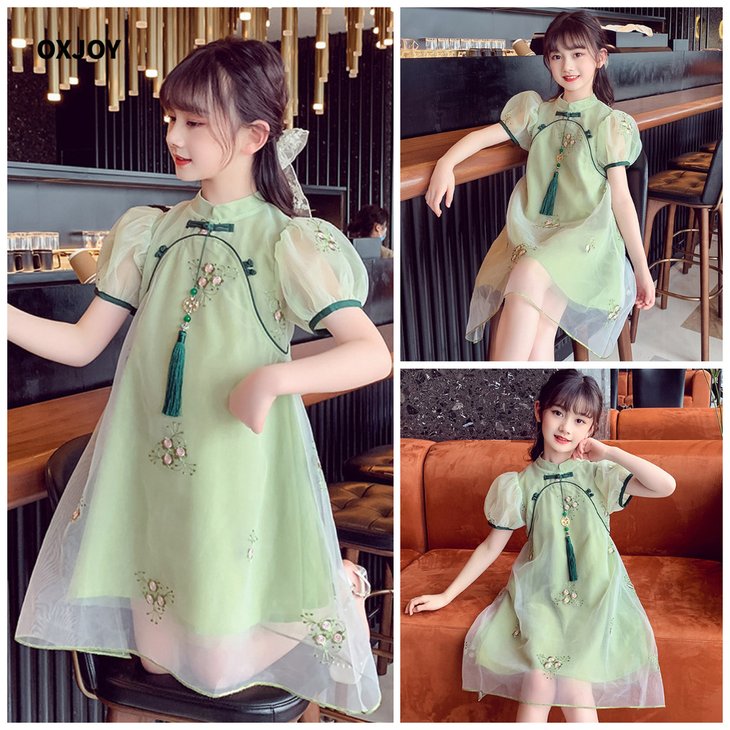 ชุดเดรสHanfuสำหรับเด็กผู้หญิง สไตล์เจ้าหญิงจีนใหม่ LXJ0121