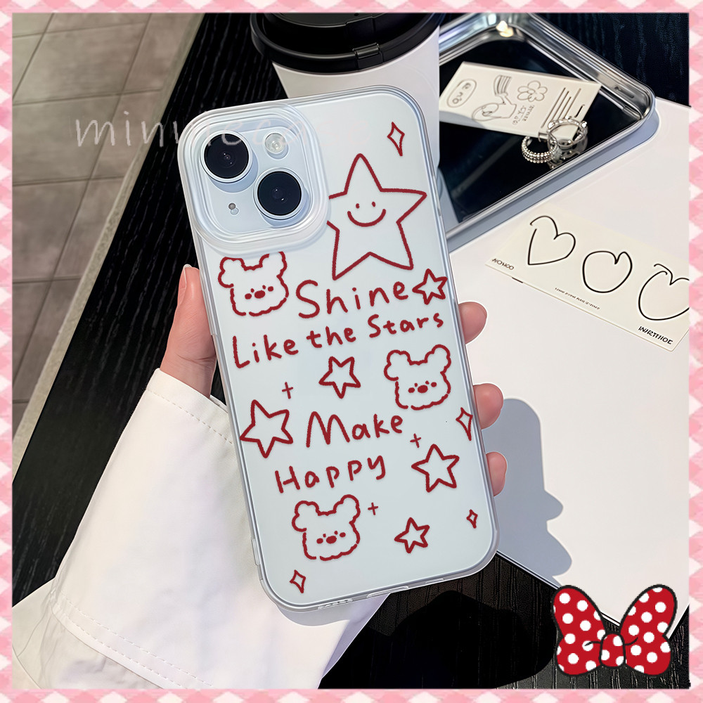 Shine star น่ารัก การ์ตูน cute เคสสำหรับไอโฟน17promax 16 11 case for iPhone13pro 15plus 14 13 12mini XR/XSMax 78 SE2020 ราคา ถูกที่สุด ดีลบีเคเค แกลเลอรีภาพที่ 4