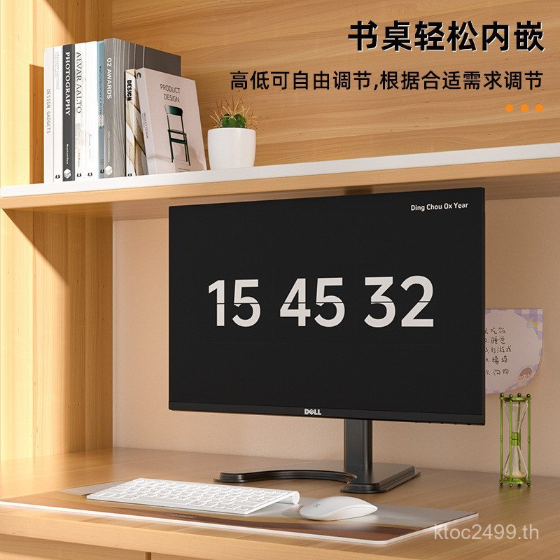 เดสก์ท็อปยกฐานนิ้วปรับให้เข้ากับ aoc การเจาะ-ฟรีคอมพิวเตอร์แนวนอนหน้าจอแนวตั้งหมุน 14-32 ขาตั้งจอภาพ