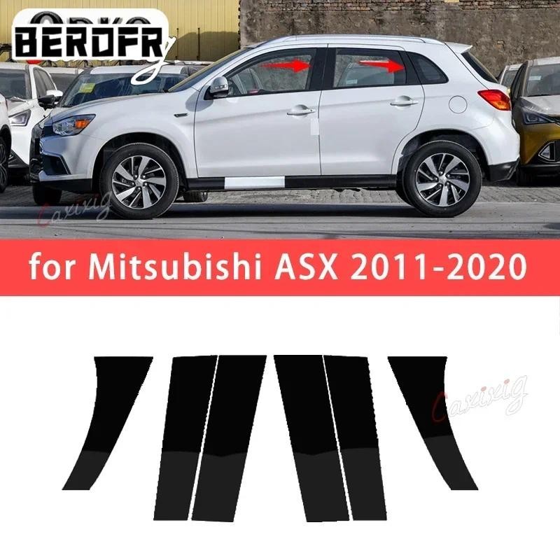 MITSUBISHI Glossy Car Window Center B-เสาสติกเกอร์ตกแต่งฟิล์มสําหรับMitsubishi ASX 2011-2020 Window 