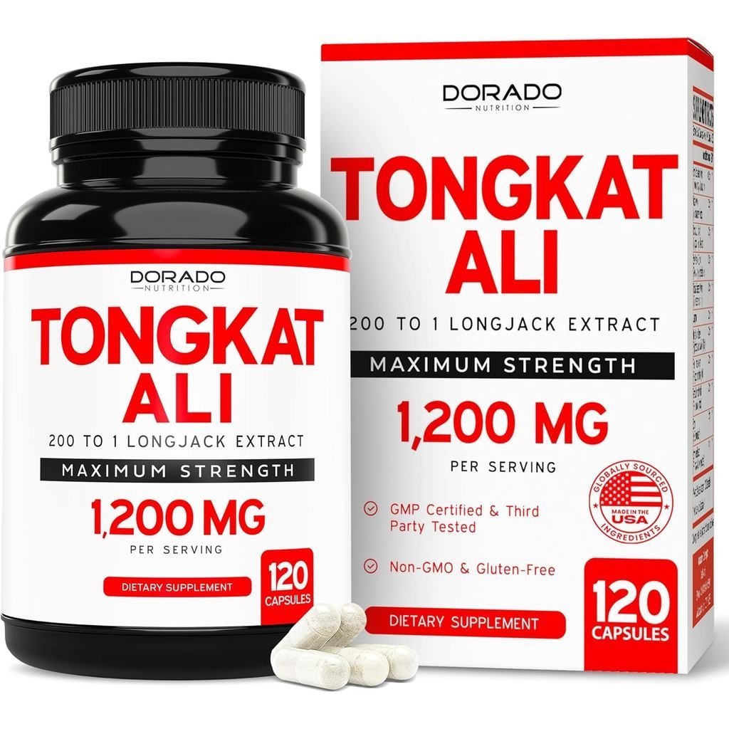 Tongkat Ali For Men 1200mg (200 to 1 Extract) - 120 แคปซูล - อาหารเสริม Longjack - อาหารเสริม Tonkat