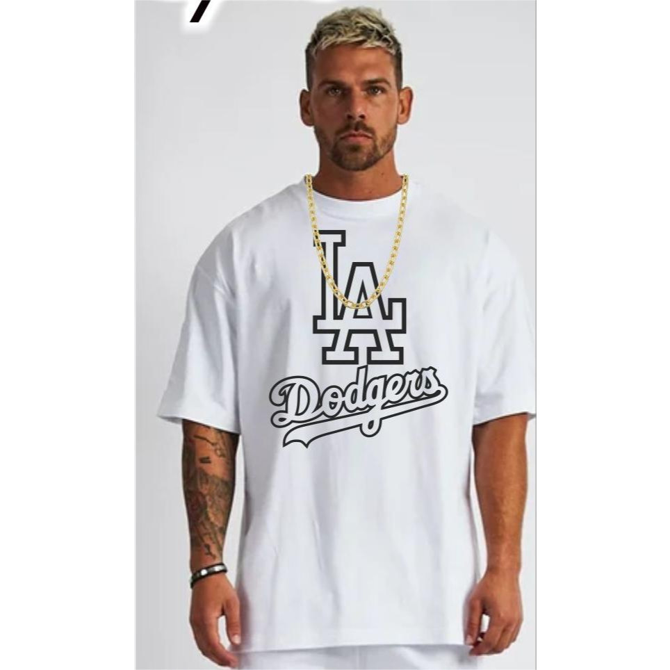 Dodgers MLB Shirt Los Angeles Baseball T-Shirt Casual All-Match