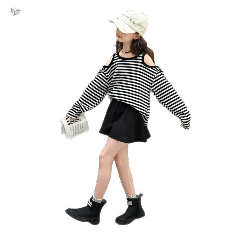 เสื้อกันหนาวและกระโปรงสูทสำหรับเด็กหญิง สไตล์เกาหลี เหมาะสำหรับฤดูใบไม้ร่วงและใบไม้ผลิ - รูปที่ 4