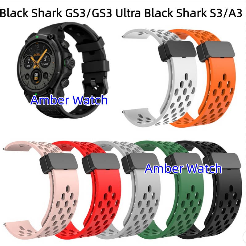 สายนาฬิกาซิลิโคนแม่เหล็กสําหรับ Black Shark GS3/GS3 Ultra สายนาฬิกา Black Shark S3 สายนาฬิกา Black S
