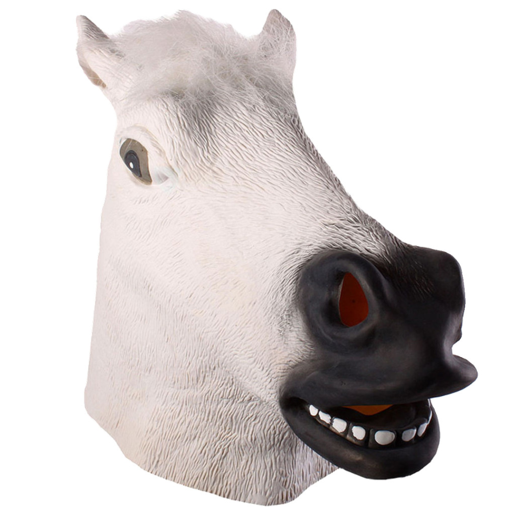 หมวกตลก Horse Face Horse Mask ตลก Horse Headgear Props ฮาโลวีน Horse Head Mask ยูนิคอร์นสัตว์ zdeg