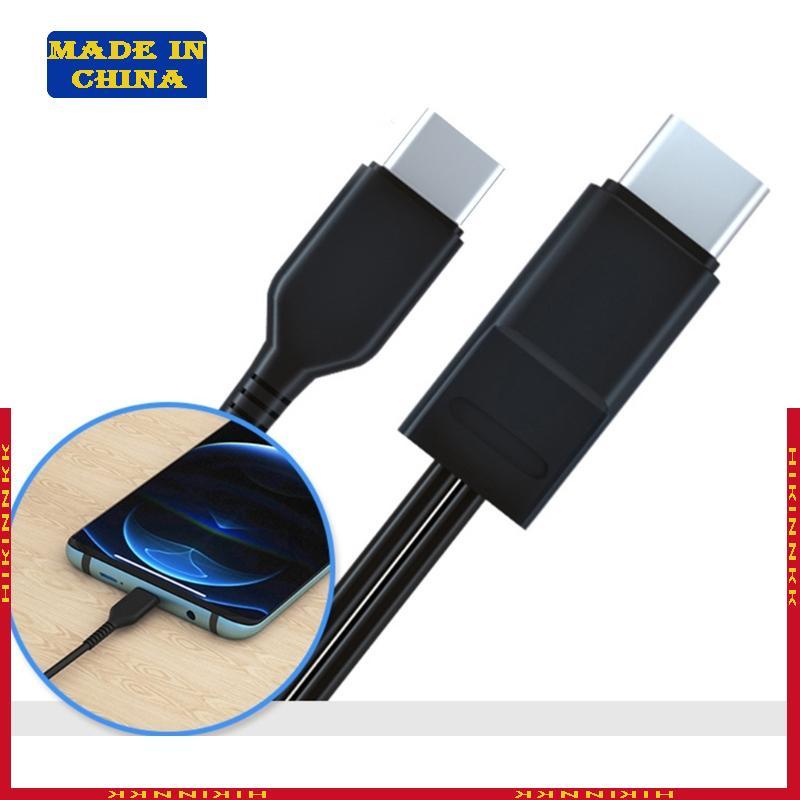 HIK 20 ซม. 1 เมตร Type-C สายชาร์จคู่ Type-C Connector สายไฟแท็บเล็ตโทรศัพท์ชาร์จสายไฟสําหรับ Home Of