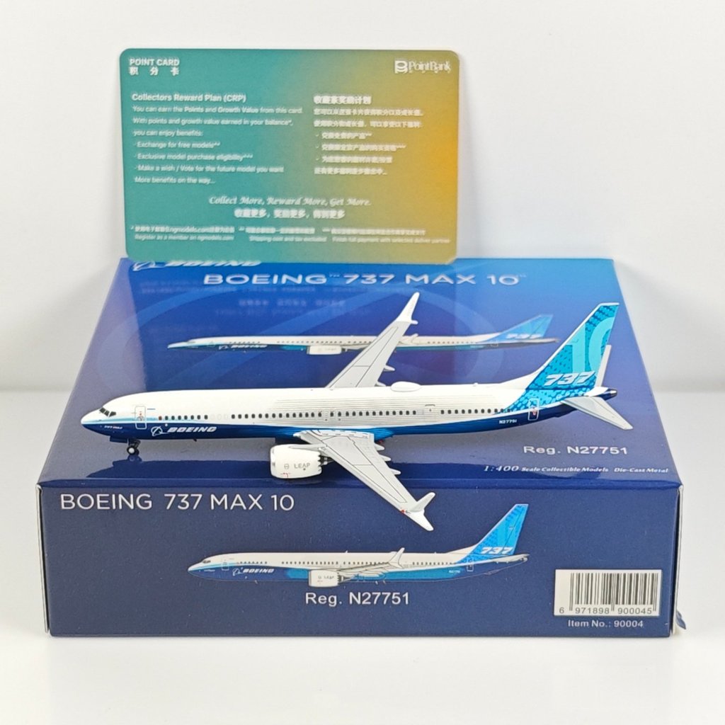 สต็อกพร้อมของแท้ - รุ่น NG 90004 1: 400 โบอิ้งโรงงานเดิม B737 MAX 10 N2751 รุ่นโลหะผสม