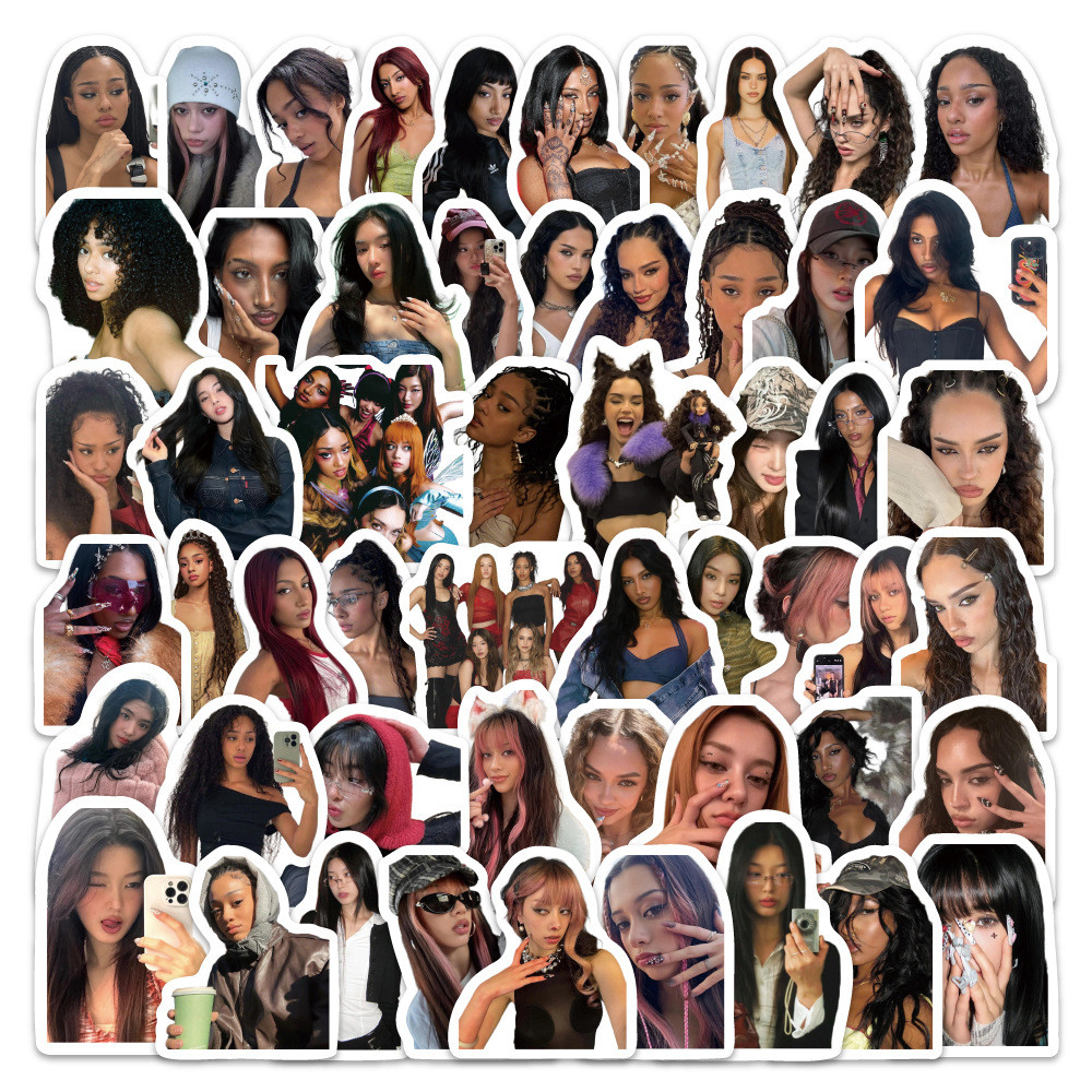 100 ชิ้น Katseye Girl Group Star สติ๊กเกอร์ - สติ๊กเกอร์ไอดอลอินเทรนด์สําหรับโต๊ะ, กระเป๋าเดินทางและสเก็ตบอร์ดตกแต่ง