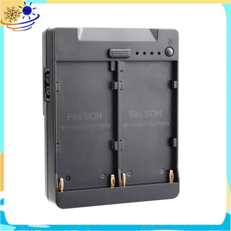 [Xenia] Dual NP-F550/750/970 NP-F Series แบตเตอรี่ไปยัง V-Mount Lock Power Supply Converter Plate Du
