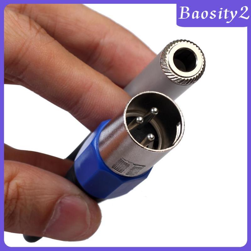 [Baosity2] 3-Pin XLR Male to 1/4 6.35mm Female Audio Cable Mic Adapter 1ft Male Cord