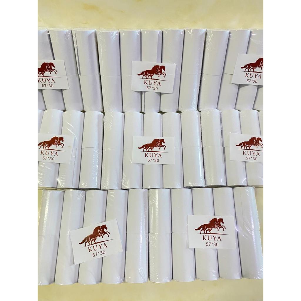 KUYA THERMAL RECEIDPT PAPER 57 x 30 mm - THERMAL EDC PREMIUM PAPER ROLL THERMAL 57x30mm