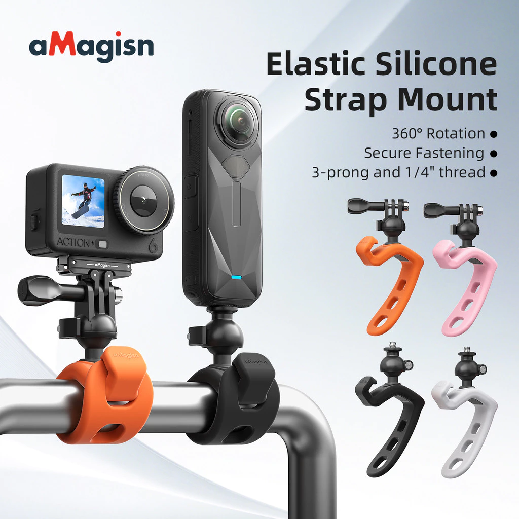 ซิลิโคนกล้องแอ็คชั่นแบบยืดหยุ่น สำหรับ Gopro Insta360 DJI