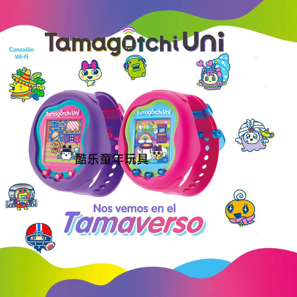 Tamagotchi Uni Tamagotchi Uni เครื่องสัตว์เลี้ยงอิเล็กทรอนิกส์ Sanrio Angel Devil สีม่วงสีชมพู