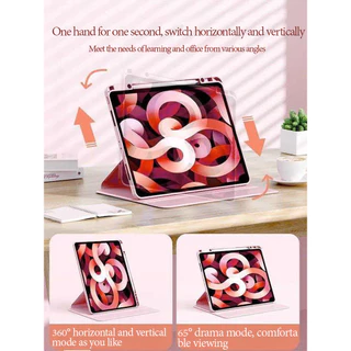 เคสไอแพดแบบใส อะคริลิค หมุน 360°Air13 Air1/2 Gen10/11 A16 gen7/8/9 Air5/4 air6/7 pro11/13 เคสแท็บเล็ตไอแพด case mini4/5
