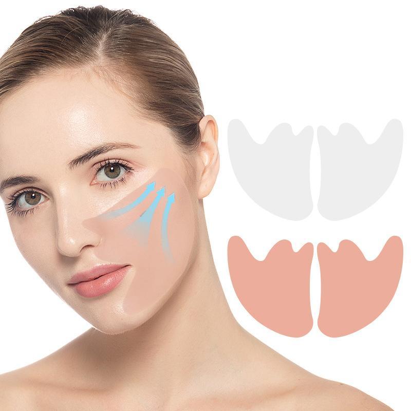 Hth แผ่นกําจัดริ้วรอยบนใบหน้านํามาใช้ใหม่เกรดทางการแพทย์ซิลิโคนจมูกพับหน้ากากต่อต้านริ้วรอยต่อต้านริ