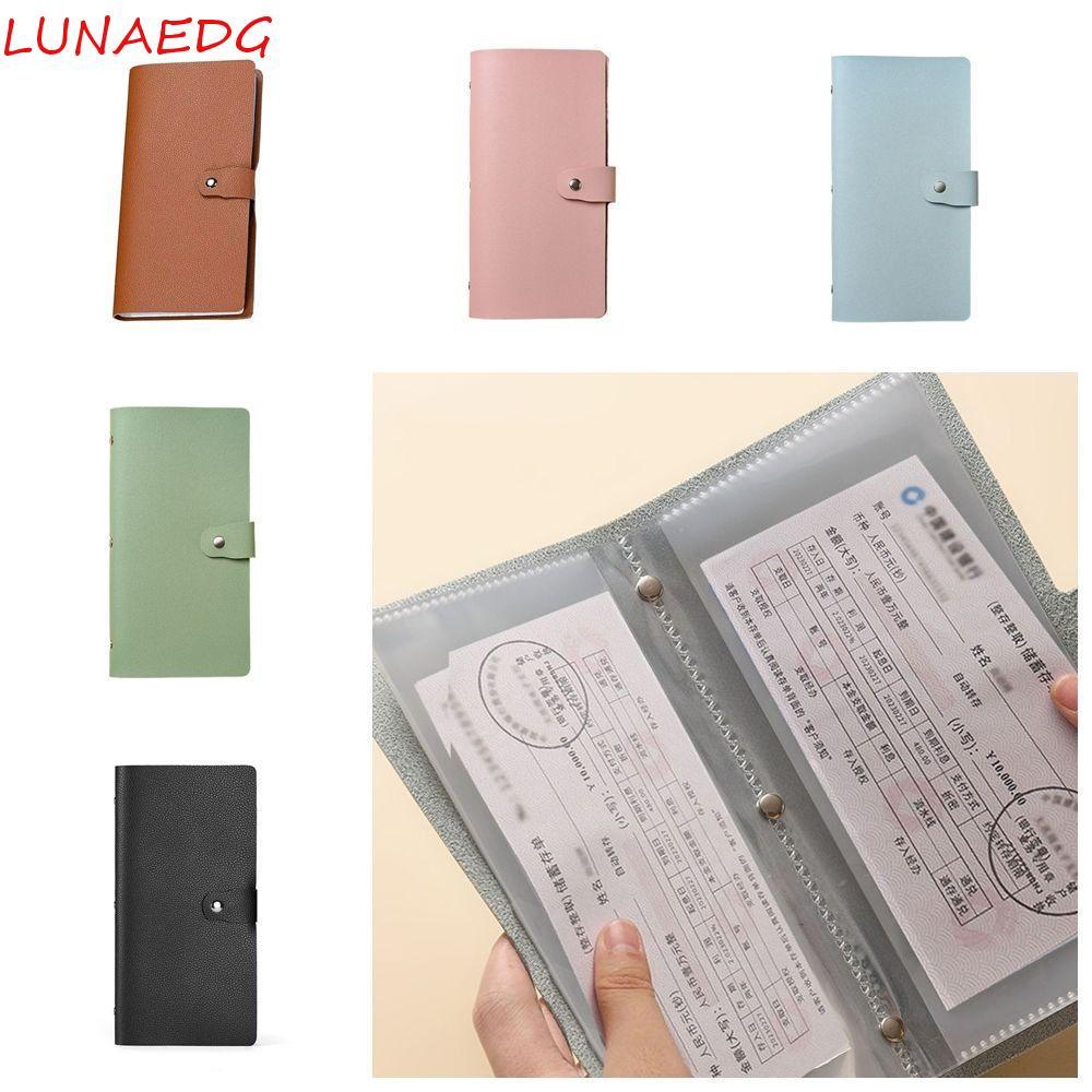 LUNAEDGE เงิน Saving Challenge Binder, สนุก PU Saving Challenge หนังสือ, ของขวัญสําหรับเด็กหนังสีทึบ