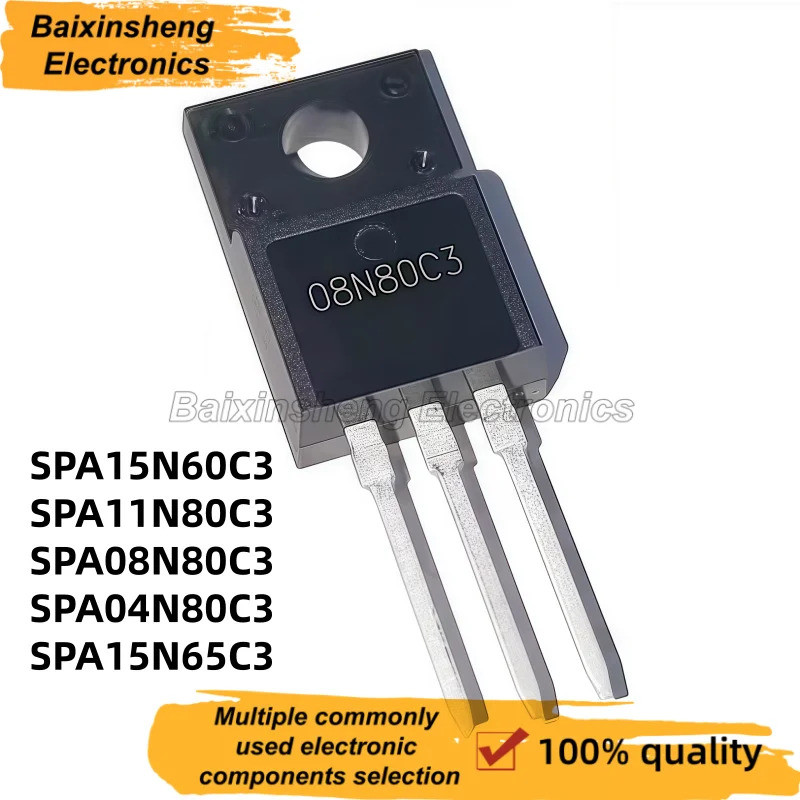 5PCS SPA15N60C3 SPA11N80C3 SPA08N80C3 SPA04N80C3 SPA15N65C3 TO-220F 15N60C3 11N80C3 08N80C3 ทรานซิสเ
