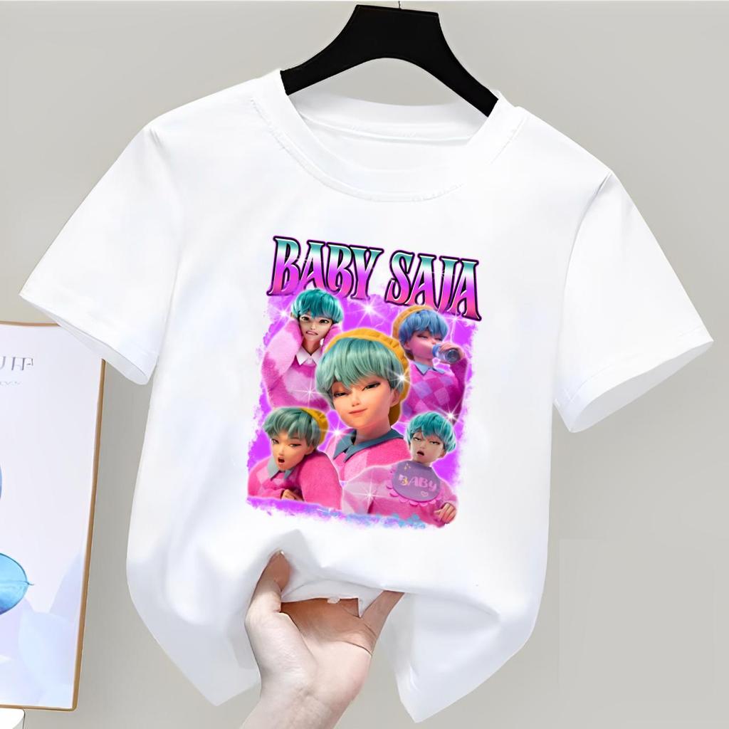 SAJA Soda DEMON Pop HUNTER K-POP Cotton T-Shirt BOY Student